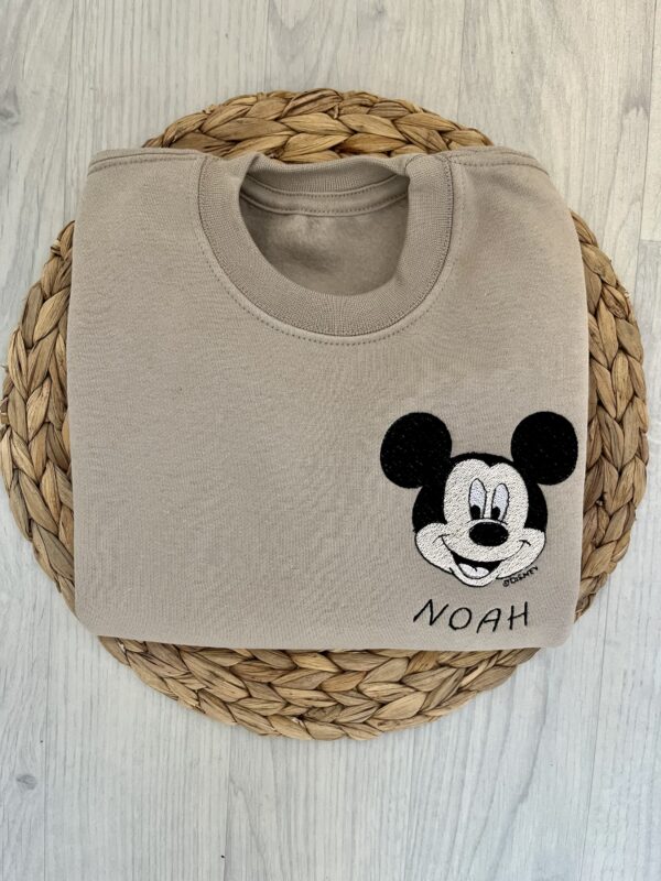 Mink Mickey Personalised Crew Neck Sweatshirt - Embroidered