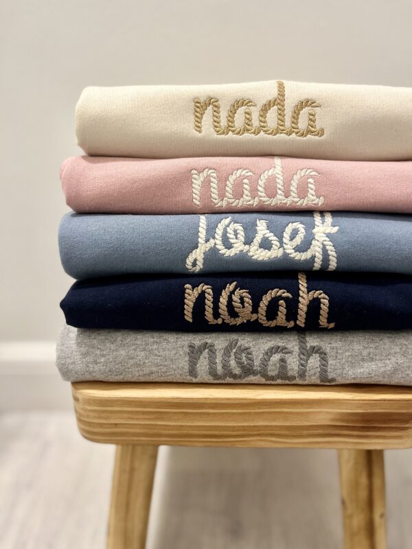 Personalized Rope Embroidery Sweatshirt